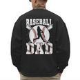 Baseball Dad Apparel Dad Baseball Father's Day Men's Sweatshirt Back Print