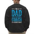 Baseball Dad Coach Father's Day Men's Sweatshirt Back Print