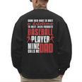 Baseball Dad Cute Love Home Run Pitcher Catcher Baseball Fan Men's Sweatshirt Back Print