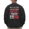 Baseball Dad Cute Love Sports Pitcher Catcher Baseball Men's Sweatshirt Back Print