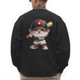 Baseball Dad Gnome With Baseball Bat For Grandpa Life Men's Sweatshirt Back Print