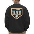 Baseball Dad Ice Cream Drip Home Plate Bat Cool Fathers Day Men's Sweatshirt Back Print Baseball Dad Ice Cream Drip Home Plate Bat Cool Fathers Day Men's Sweatshirt Back Print