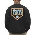Baseball Dad Ice Cream Drip Home Plate Cool Fathers Day Men's Sweatshirt Back Print Baseball Dad Ice Cream Drip Home Plate Cool Fathers Day Men's Sweatshirt Back Print