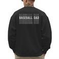 Baseball Dad Layered Text Father Coach Player Men's Sweatshirt Back Print