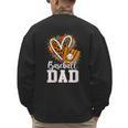 Baseball Dad Leopard Heart Colorful Men's Sweatshirt Back Print