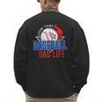 Baseball Dad Life Happy Fathers Day Dad Daddy Baseball Lover Men's Sweatshirt Back Print Baseball Dad Life Happy Fathers Day Dad Daddy Baseball Lover Men's Sweatshirt Back Print
