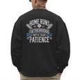 Baseball Dad Men Home Runs & Fatherhood Both Take Patience Men's Sweatshirt Back Print