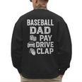 Baseball Dad Pay Drive Clap Dad Duties Fathers Day Men's Sweatshirt Back Print
