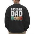 Baseball Dad Proud Little Slugger Father Humor Men's Sweatshirt Back Print