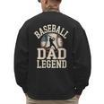 Baseball Dad Retro American Flag Style Men's Sweatshirt Back Print