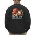Baseball Dad Spectator Father's Day Game Day Youth Baseball Men's Sweatshirt Back Print