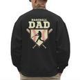 Baseball Dad Sport Fan Father Men's Sweatshirt Back Print Baseball Dad Sport Fan Father Men's Sweatshirt Back Print