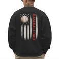 Baseball DAD USA American Flag Fathers Day 4th Of July Men's Sweatshirt Back Print Baseball DAD USA American Flag Fathers Day 4th Of July Men's Sweatshirt Back Print