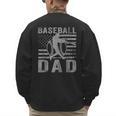 Baseball Dad USA American Flag Father's Day Men Men's Sweatshirt Back Print Baseball Dad USA American Flag Father's Day Men Men's Sweatshirt Back Print