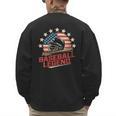 Baseball Dad USA Flag Men's Sweatshirt Back Print Baseball Dad USA Flag Men's Sweatshirt Back Print