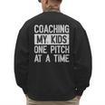Baseball Dad Vintage Coaching My Kids One Pitch At A Time Men's Sweatshirt Back Print Baseball Dad Vintage Coaching My Kids One Pitch At A Time Men's Sweatshirt Back Print