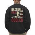 Baseball Dad Vintage Baseball Father’s Day Men's Sweatshirt Back Print