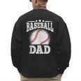 Baseball Dad Vintage Baseball Player Daddy Men Men's Sweatshirt Back Print