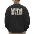 Baseball Dad Vintage For Sports Fan Or Proud Father Men's Sweatshirt Back Print