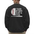 Baseball Dads Baseball Dad I Teach My Boys To Hit And Steal Men's Sweatshirt Back Print Baseball Dads Baseball Dad I Teach My Boys To Hit And Steal Men's Sweatshirt Back Print