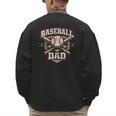 Baseball Fan Dad Father Vintage Baseball Dad Men's Sweatshirt Back Print