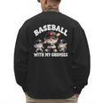 Baseball Gnome Grandpa With Sayings For Baseball Dad Coach Men's Sweatshirt Back Print