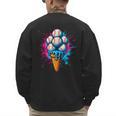 Baseball Ice Cream Drip Baseball Dad Sports Fan Youth Boys Men's Sweatshirt Back Print