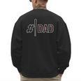 Baseball Player Dad Father's Day Number One Baseball Dad Men's Sweatshirt Back Print