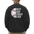 Best Baseball Dad Coach Ever Retro Father Baseball Coach Dad Men's Sweatshirt Back Print Best Baseball Dad Coach Ever Retro Father Baseball Coach Dad Men's Sweatshirt Back Print