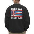 Best Dad Coach Ever Baseball Dad American Flag 4th Of July Men's Sweatshirt Back Print Best Dad Coach Ever Baseball Dad American Flag 4th Of July Men's Sweatshirt Back Print