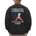 I Created Monster She Calls Me Dad Baseball Dad Men's Sweatshirt Back Print I Created Monster She Calls Me Dad Baseball Dad Men's Sweatshirt Back Print