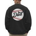 Dad Baseball Ball Vintage Groovy Baseball Daddy Fathers Day Men's Sweatshirt Back Print Dad Baseball Ball Vintage Groovy Baseball Daddy Fathers Day Men's Sweatshirt Back Print