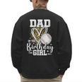 Dad Of The Birthday Girl Baseball Dad Leopard Heart Men's Sweatshirt Back Print Dad Of The Birthday Girl Baseball Dad Leopard Heart Men's Sweatshirt Back Print