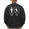 Your Dad My Dad Is Cooler Baseball Dad Men's Sweatshirt Back Print