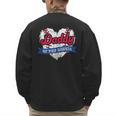 Daddy Of The Rookie Baseball Dad Retro Love Heart Birthday Men's Sweatshirt Back Print Daddy Of The Rookie Baseball Dad Retro Love Heart Birthday Men's Sweatshirt Back Print
