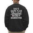 Dad's Game Plan Baseball & Barbecues Baseball Dad BBQ Gill Men's Sweatshirt Back Print Dad's Game Plan Baseball & Barbecues Baseball Dad BBQ Gill Men's Sweatshirt Back Print