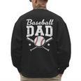 Fathers Cute Vintage Baseball Dad Sport Lovers Batter Player Men's Sweatshirt Back Print