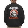 Fathers Day Baseball Dad Parent Men's Sweatshirt Back Print