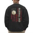 Fathers Day Baseball Dad USA Flag For Dad Men Baseball Men's Sweatshirt Back Print Fathers Day Baseball Dad USA Flag For Dad Men Baseball Men's Sweatshirt Back Print