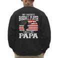 My Favorite Baseball Player Calls Me Papa Baseball Dad Men's Sweatshirt Back Print My Favorite Baseball Player Calls Me Papa Baseball Dad Men's Sweatshirt Back Print