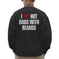 I Love Hot Baseball Dads With Beards Red Hearts Men's Sweatshirt Back Print I Love Hot Baseball Dads With Beards Red Hearts Men's Sweatshirt Back Print