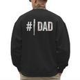 Number One Baseball Dad For Father's Day Daddy Coach Men's Sweatshirt Back Print