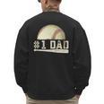 Number One Baseball Dad Fathers Day Baseball Player Dad Papa Men's Sweatshirt Back Print Number One Baseball Dad Fathers Day Baseball Player Dad Papa Men's Sweatshirt Back Print