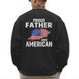 Proud Father And American Flag Baseball Dad Father Patriotic Men's Sweatshirt Back Print Proud Father And American Flag Baseball Dad Father Patriotic Men's Sweatshirt Back Print