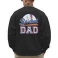 Retro Baseball Dad Game Day Sport Dad Father's Day Men's Sweatshirt Back Print
