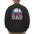 Retro Baseball Dad Happy Fathers Day For Men Sports Lovers Men's Sweatshirt Back Print