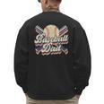 Retro Baseball Dad Sports Lovers Happy Father's Day Men's Sweatshirt Back Print