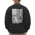 Retro Baseball Dad Us America Flag Fathers Day Men's Sweatshirt Back Print Retro Baseball Dad Us America Flag Fathers Day Men's Sweatshirt Back Print