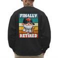 Retro Baseball Retirement Gnome Baseball Dad Finally Retired Men's Sweatshirt Back Print Retro Baseball Retirement Gnome Baseball Dad Finally Retired Men's Sweatshirt Back Print