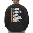 Retro Dada Daddy Dad Coach Bruh Baseball Dad Fathers Day Men Men's Sweatshirt Back Print Retro Dada Daddy Dad Coach Bruh Baseball Dad Fathers Day Men Men's Sweatshirt Back Print
